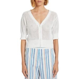 NWT Marella Olaf Mesh Cardigan Sweater Black Size L